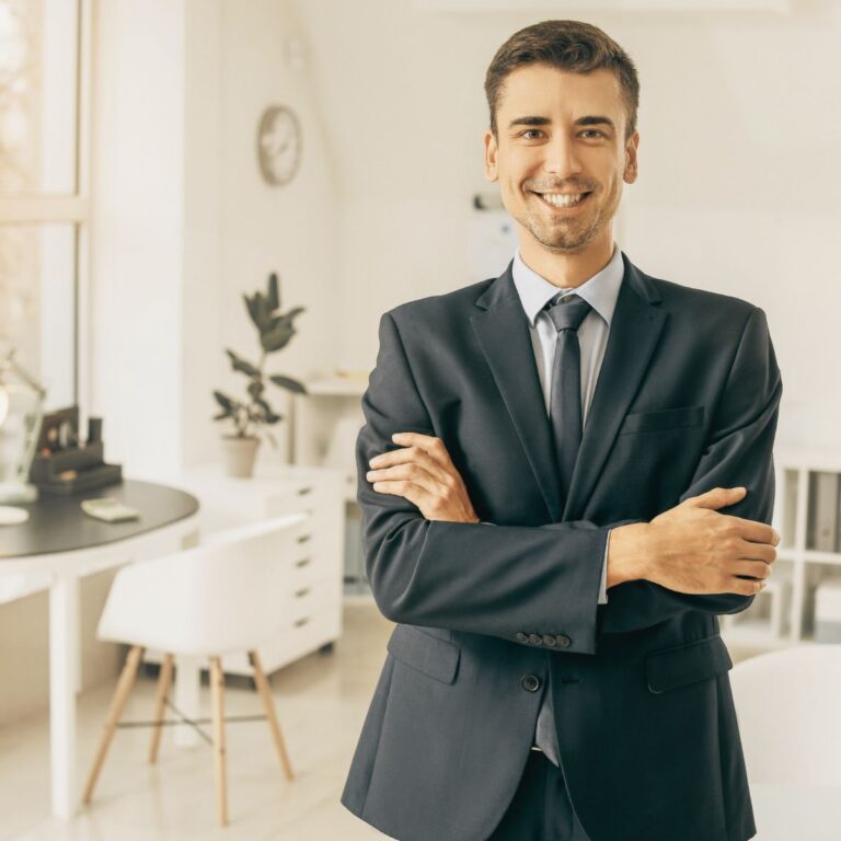 Business owner in office